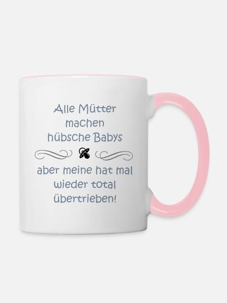 Alle Mütter - Tasse zweifarbig - Weiß/Pink