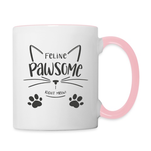 Feline Pawsome - Tvåfärgad mugg