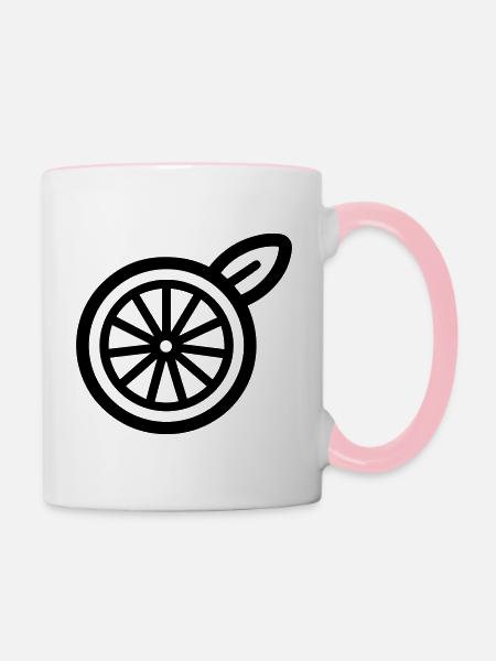Zitrone - Tasse zweifarbig - Weiß/Pink