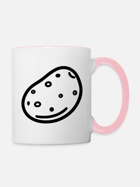 Kartoffel - Tasse zweifarbig - Weiß/Pink
