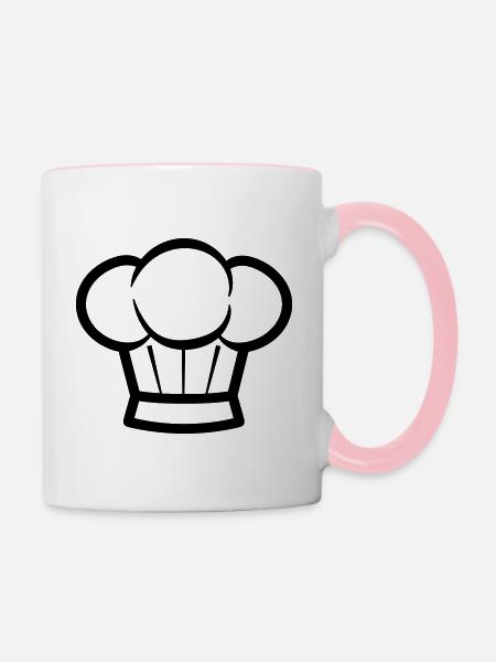 Küchenchef - Tasse zweifarbig - Weiß/Pink