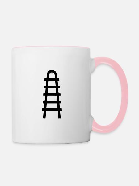 Leiter - Tasse zweifarbig - Weiß/Pink