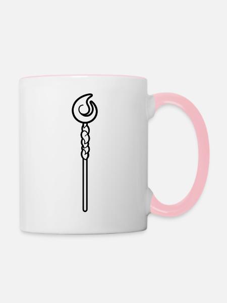 Zauberstab - Tasse zweifarbig - Weiß/Pink