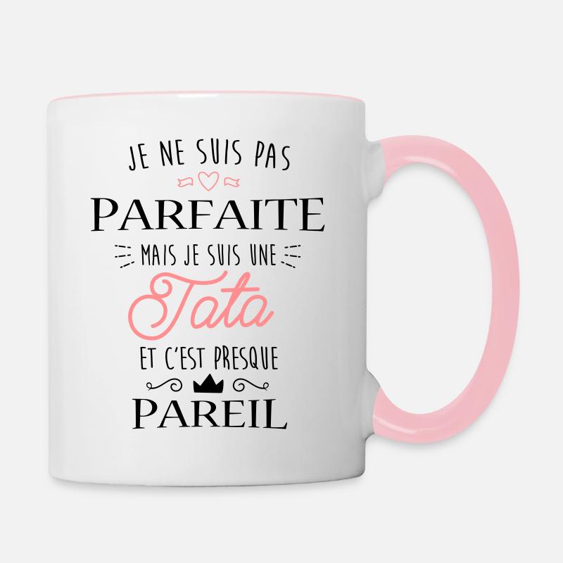 Tata Parfaite - Mug contrasté - blanc/rose