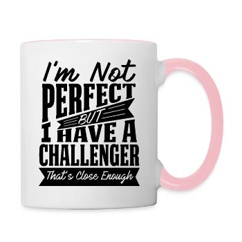 PERFEKT MIT CHALLENGER - Tasse zweifarbig - Weiß/Pink - Rechts