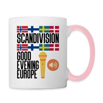 Sweden Norway Eurovision - Contrasting Mug - white/pink - Right