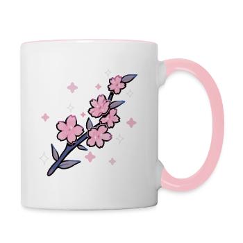 Pink Branch - Contrasting Mug - white/pink - Right