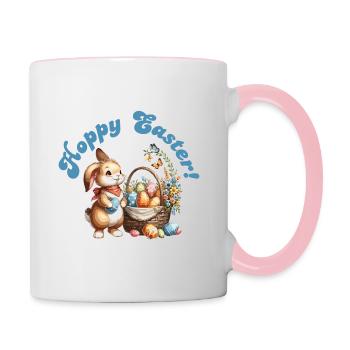 Hoppy Easter - Contrasting Mug - white/pink - Right