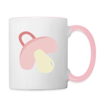 Sucette Rose - Mug contrasté - blanc/rose - Droite