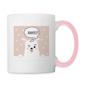 HoodyTime Pink - Contrasting Mug - white/pink - Right