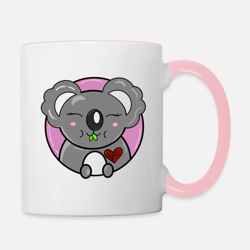 Koala - Tasse zweifarbig - Weiß/Pink