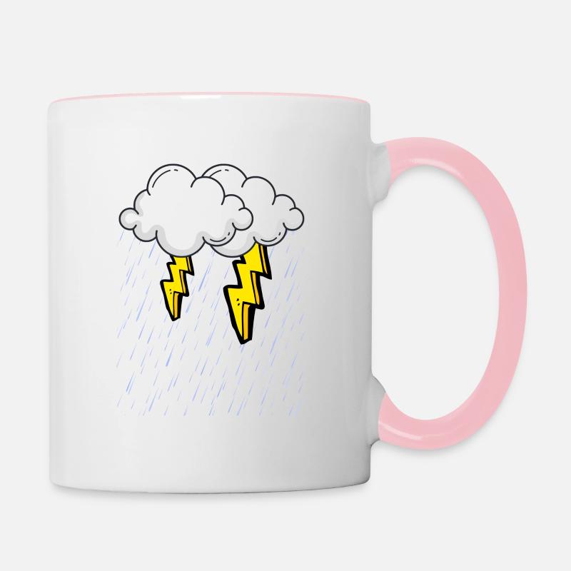 Thunderstorm - Contrasting Mug - white/pink