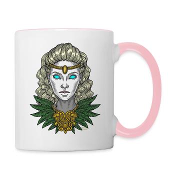 Freya - Mug contrasté - blanc/rose - Droite
