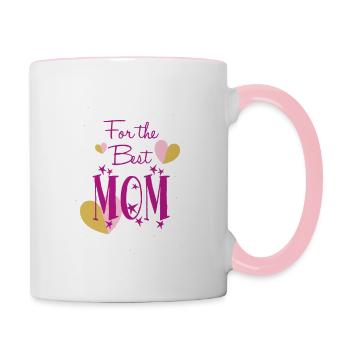 Best mom - Mug contrasté - blanc/rose - Droite
