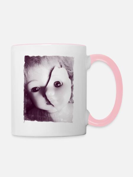 Broken Puppet - Tasse zweifarbig - Weiß/Pink