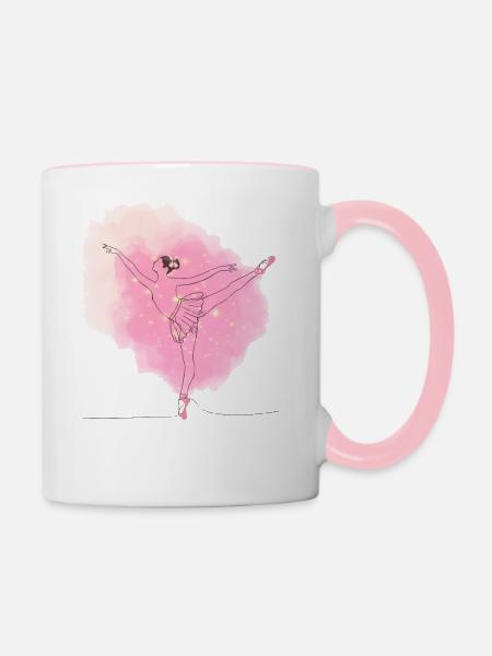 Ballerina - Tasse zweifarbig - Weiß/Pink
