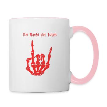 🎃 Halloween-Kollektion: Gruselige Designs - Tasse zweifarbig - Weiß/Pink - Rechts