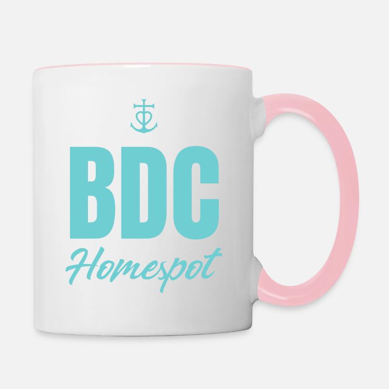 BDC - Brafougne de Camargue - Kite Homespot - Contrasting Mug - white/pink