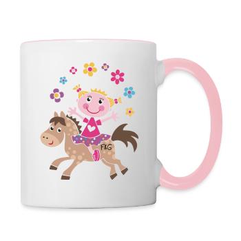 Jonglieren - Tasse zweifarbig - Weiß/Pink - Rechts