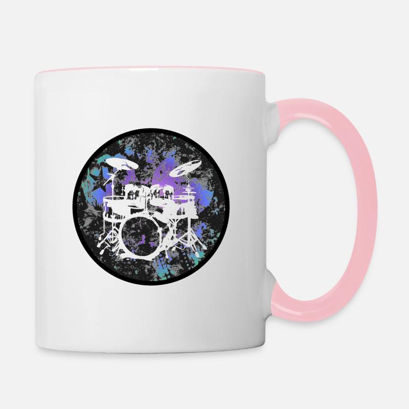Percussion - Mug contrasté - blanc/rose