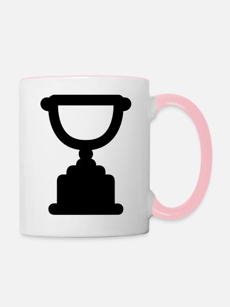 Trophäe - Tasse zweifarbig - Weiß/Pink