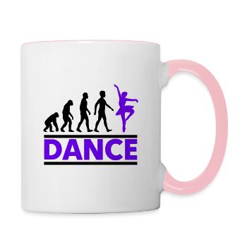 Tanz Klassische Weibliche Evolution - Tasse zweifarbig - Weiß/Pink - Rechts