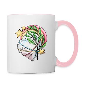 Un cœur de cristal - Mug contrasté - blanc/rose - Droite