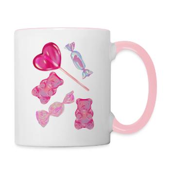 Süßigkeiten Candy - Contrasting Mug - white/pink - Right