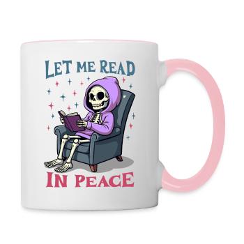 Laisse-moi lire en paix - Mug contrasté - blanc/rose - Droite