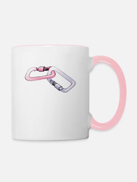Carabiners, Karabiner - Tasse zweifarbig - Weiß/Pink