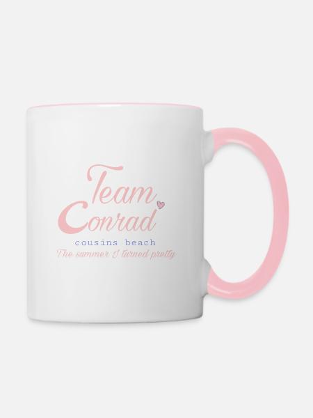 Team Conrad Fisher - Tasse zweifarbig - Weiß/Pink