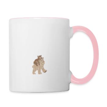 Chemise cadeau grand frère - Mug contrasté - blanc/rose - Droite