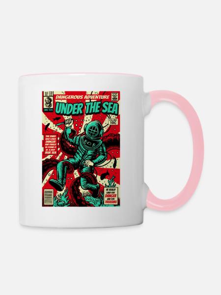 Wassersport - Tasse zweifarbig - Weiß/Pink