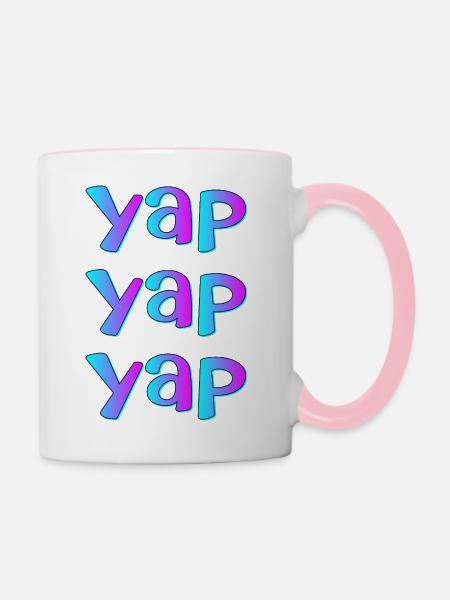 Reden Sprüche - Tasse zweifarbig - Weiß/Pink