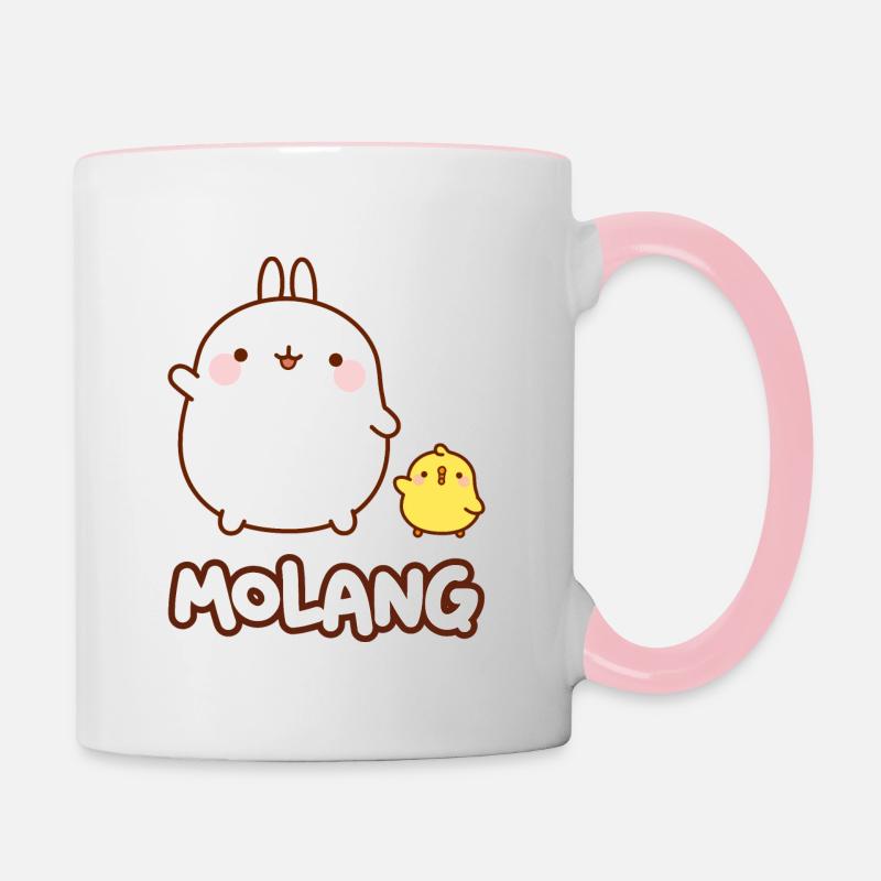 Molang Piu Piu Freunde Pose - Tasse zweifarbig - Weiß/Pink