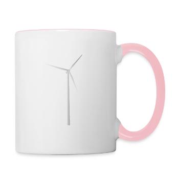 Windrad - Tasse zweifarbig - Weiß/Pink - Rechts