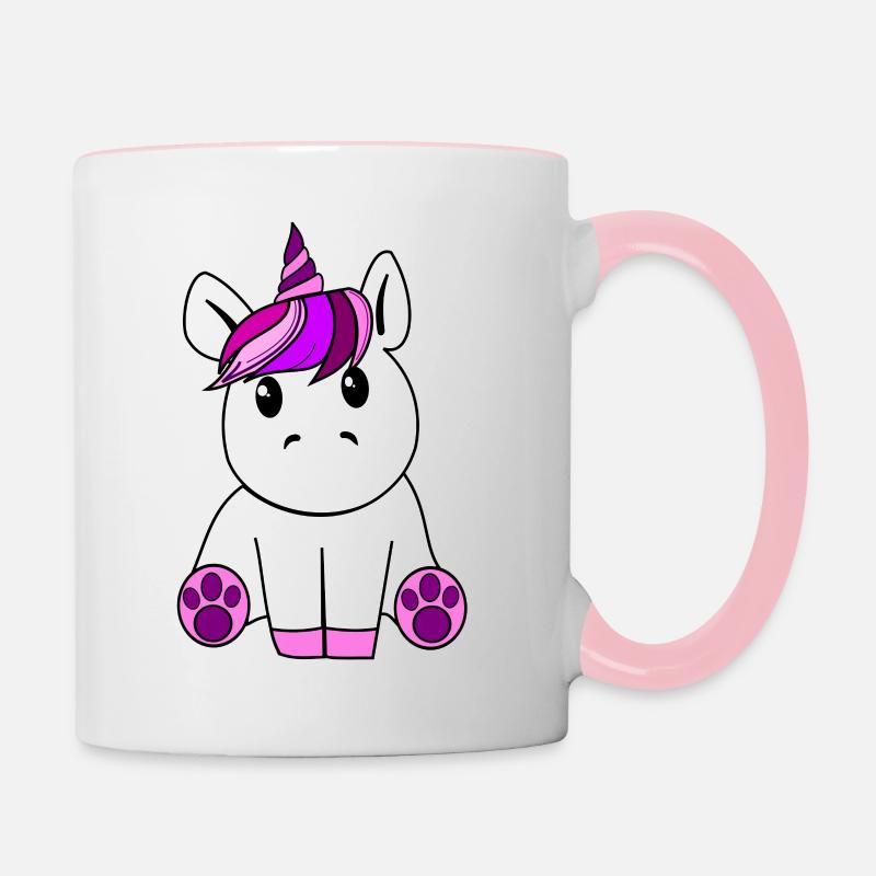 Unicorn - Contrasting Mug - white/pink