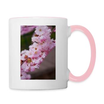Kirschblüten Rosa - Tasse zweifarbig - Weiß/Pink - Rechts