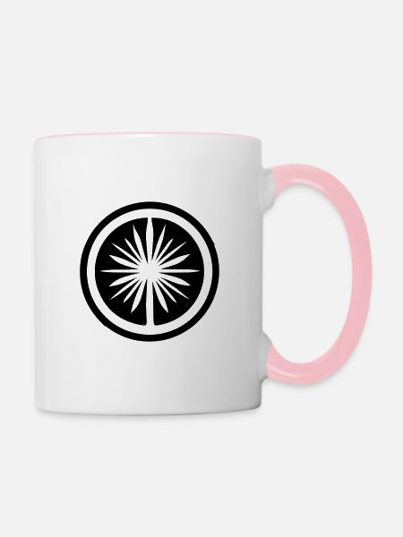 Zitrone - Tasse zweifarbig - Weiß/Pink