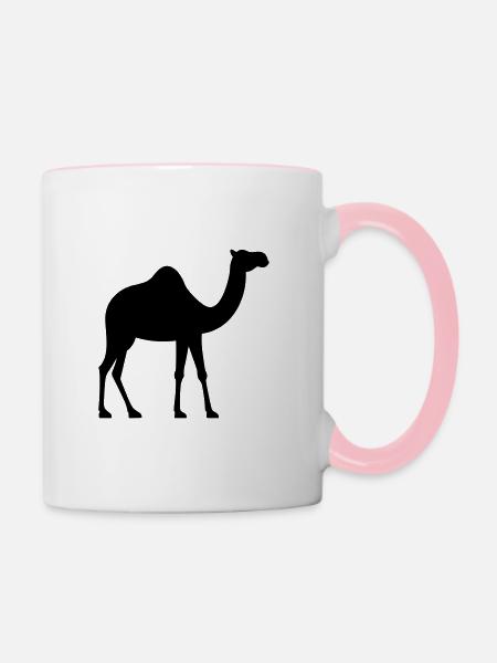 Kamel - Tasse zweifarbig - Weiß/Pink