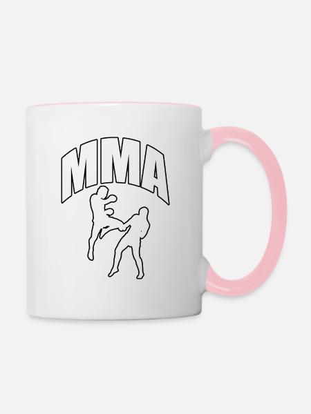 MMA - Tasse zweifarbig - Weiß/Pink