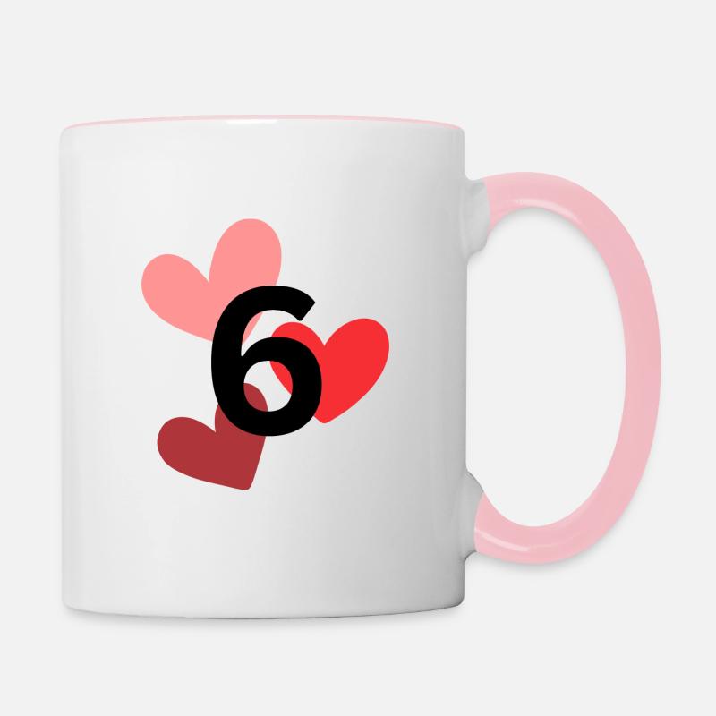 6 - Contrasting Mug - white/pink