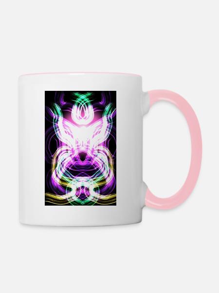 Abbildung - Tasse zweifarbig - Weiß/Pink