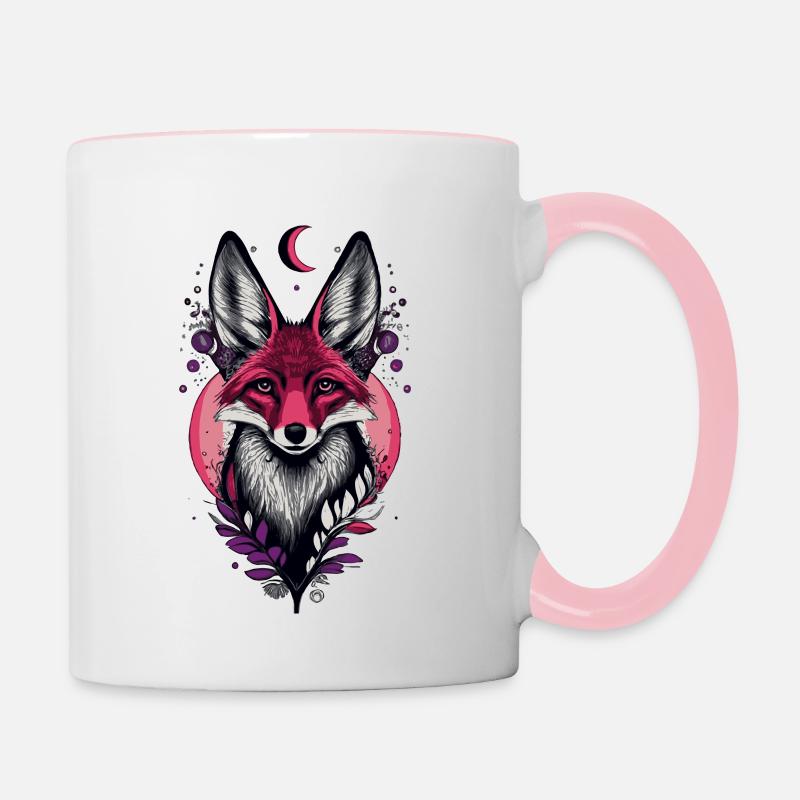 Magic Fox - Tasse zweifarbig - Weiß/Pink