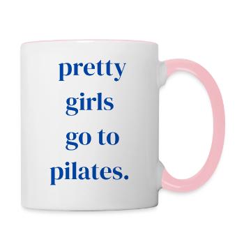 pilates - Tasse zweifarbig - Weiß/Pink - Rechts