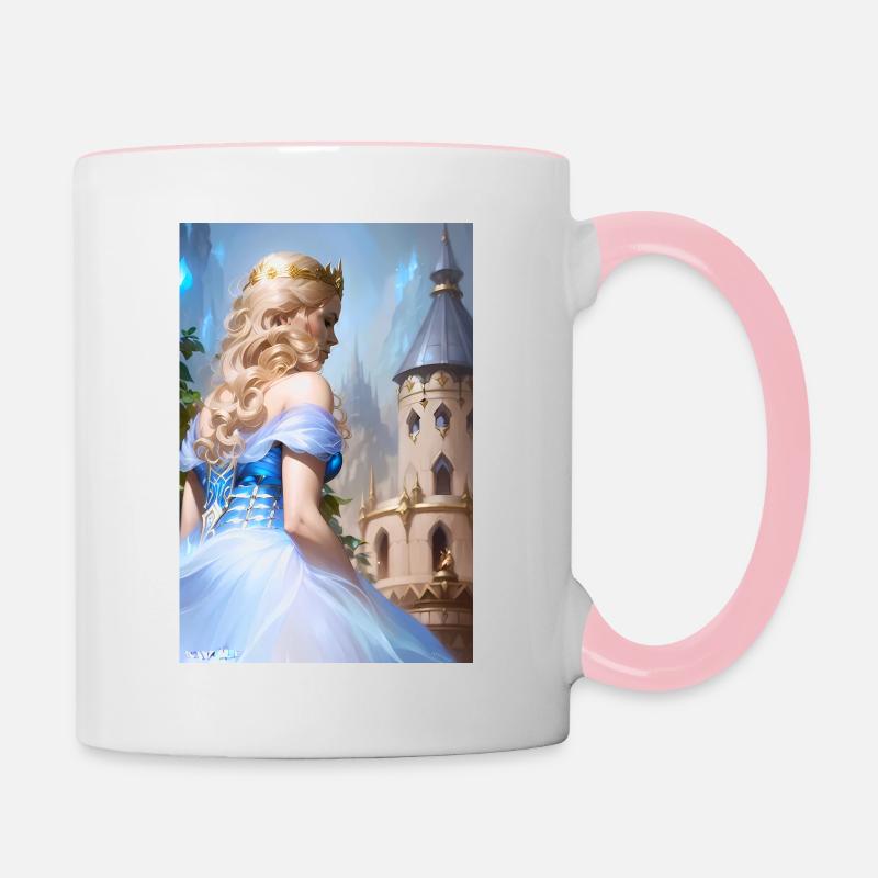 Princesse - Mug contrasté - blanc/rose