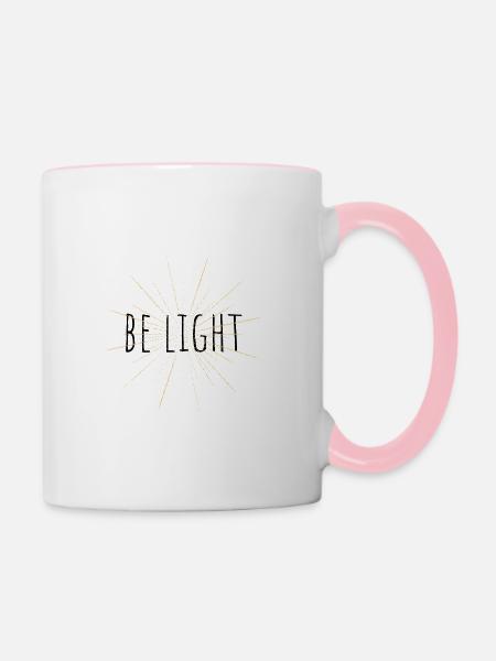 Sei leicht - Tasse zweifarbig - Weiß/Pink