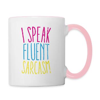 I Speak Fluent Sarcasm Graphic - Contrasting Mug - white/pink - Right