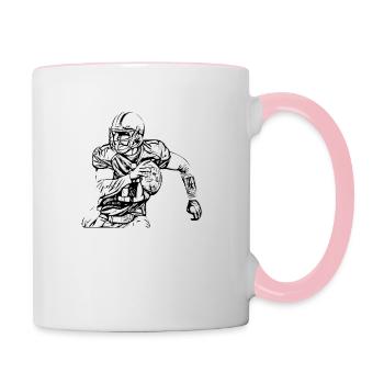 Ballsport - Tasse zweifarbig - Weiß/Pink - Rechts