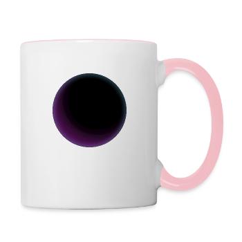 Colorful Blackhole Circle 2 - Contrasting Mug - white/pink - Right